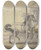 Triptych art skateboard deck of Johann Georg Pforr Deutsche Pferde Aus Friesland Und Holstein by Johann Georg Pforr (1745-1798)