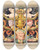 Triptych art skateboard deck of Lilly Walther Pindkaunistus by Lilly Walther (1866-1946)