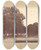 Triptych art skateboard deck of Charles Marie Dulac Suite De Paysages Landscape Plate 7 Remarque Poppies by Charles Marie Dulac (1865-1898)