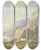 Triptych art skateboard deck of Carl Philipp Schallhas Berglandschaft Mit Einem See by Carl Philipp Schallhas (1767-1797)