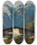 Triptych art skateboard deck of Oskar Mulley Vinschgauer Bergbauernhof by Oskar Mulley (1891-1949)