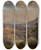Triptych art skateboard deck of Paul Weber Extensive Landscape With Valley And Mountains The Susquehanna Valley by Paul Weber (1823-1916)