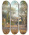 Triptych art skateboard deck of Robert Russ Partie Aus Dem Val Lagarina by Robert Russ (1847-1922)