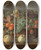 Triptych art skateboard deck of Adriaen Van Utrecht Still Life Of Fruit by Adriaen Van Utrecht (1599-1652)