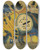 Triptych art skateboard deck of American School Green Watermelon And Yellow Melon With Fruit And Leafy Vines by American School (19-20-)