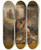 Triptych art skateboard deck of Friedrich August Matthias Gauermann Der Ertrunkene Knabe by Friedrich August Matthias Gauermann (1807-1862)