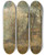 Triptych art skateboard deck of Rudolf Hckner Die Wedeler Mhle Unter Bumen by Rudolf Hockner (1864-1942)