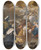 Triptych art skateboard deck of Luca Giordano The Adoration Of The Magi_2 by Luca Giordano (1634-1705)