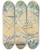Triptych art skateboard deck of Otto Mueller Zwei Mdchenakte Zwei Sitzende Akte by Otto Mueller (1874-1930)