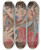 Triptych art skateboard deck of Geoffrey Holt Station Of The Cross No 6 Veronica Renders Service To Jesus by Geoffrey Holt (20-)