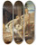 Triptych art skateboard deck of Jean Auguste Dominique Ingres Achilles Receiving In His Tent The Envoys Of Agamemnon by Jean Auguste Dominique Ingres (1780-1867)