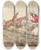 Triptych art skateboard deck of Henry Thomas Alken Qualified Horses And Unqualified Riders Swishing At A Rasper From Your Own Timidity And Mismanagement Cause The Horse To Swerve by Henry Thomas Alken (1785-1851)