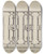 Triptych art skateboard deck of Al Curry Cast Iron Window Balcony by Al Curry (20-)
