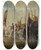 Triptych art skateboard deck of Antonio Casanova Y Estorach Isabella I Of Castile Conqueror Of Granada by Antonio Casanova Y Estorach (1847-1896)