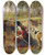 Triptych art skateboard deck of Johann Till The Younger Ritter Mit Hund by Johann Till the younger (1827-1894)