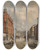 Triptych art skateboard deck of Jacques Franois Carabain Queen Street Auckland by Jacques Francois Carabain (1834-1933)