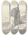 Triptych art skateboard deck of Thomas Wijck A Coastal Scene Italian With Breakwater High Cliffs And A Fort by Thomas Wijck (1616-1677)