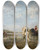 Triptych art skateboard deck of Eugne Fromentin Falcon Hunt Algeria Remembered by Eugene Fromentin (1820-1876)