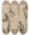 Triptych art skateboard deck of Jan Cigliski Monkeys From The Journey To India by Jan Ciaglinski (1858-1913)