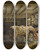 Triptych art skateboard deck of Jan Stobbaerts Leaving The Stable by Jan Stobbaerts (1838-1914)