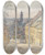 Triptych art skateboard deck of Hans Gtzinger A View Of Diesterweggasse And St Rochus Chapel In Penzing by Hans Gotzinger (1867-1941)