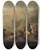Triptych art skateboard deck of Jan Van Huchtenburg A Cavalry Skirmish In A Landscape by Jan Van Huchtenburg (1647-1733)