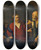 Triptych art skateboard deck of Bernardo Strozzi The Tribute Money by Bernardo Strozzi (1581-1644)