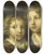 Triptych art skateboard deck of Caspar Netscher A Daughter And A Son Of The Artist by Caspar Netscher (1639-1684)