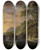 Triptych art skateboard deck of Danil Dupr Arcadisch Landschap Met Ondergaande Zon by Daniel Dupre (1751-1817)