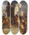 Triptych art skateboard deck of Adolphe Monticelli Fte Champetre La Fontaine De Jouvence by Adolphe Monticelli (1824-1886)