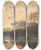 Triptych art skateboard deck of Wilhelm Nagel Frhlingslandschaft In Abendstimmung by Wilhelm Nagel