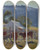 Triptych art skateboard deck of Elioth Gruner Milking Time Araluen Valley by Elioth Gruner (1882-1939)