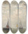 Triptych art skateboard deck of Hendrik Willem Mesdag Bomschuiten In The Breakers by Hendrik Willem Mesdag (1831-1915)
