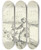 Triptych art skateboard deck of Peter Hansen Italiensk Kvinde Stiger I Land Fra Frgen by Peter Hansen (1868-1928)