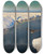 Triptych art skateboard deck of Julian Falat Winter Landscape With A River And A Bird by Julian Falat (1853-1929)