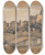 Triptych art skateboard deck of Ferdinand Boberg Terrains Vagues Montmartre by Ferdinand Boberg (1860-1946)