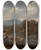 Triptych art skateboard deck of Nicolaes Pietersz Berchem Furt In Sdlicher Landschaft by Nicolaes Pietersz Berchem (1620-1683)