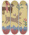 Triptych art skateboard deck of Majel G Claflin Bedspread_1 by Majel G Claflin (1893-1941)