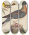 Triptych art skateboard deck of John G Warnicke Passenger Pigeon Bluemountain Warbler And Hemlock Warbler by John G Warnicke (1818)