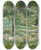 Triptych art skateboard deck of Max Liebermann Wannseegarten by Max Liebermann (1847-1935)