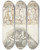 Triptych art skateboard deck of Hubert Robert Sheet Of Sketches Frieze Of Dancing Women Dancing Women At The Foot Of An Obelisk And Two Seated Female Figures In Apendentive by Hubert Robert (1733-1808)