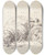 Triptych art skateboard deck of Nicolaes Pietersz Berchem To Liggende Fr by Nicolaes Pietersz Berchem (1620-1683)