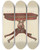 Triptych art skateboard deck of Anna Aloisi Card Table by Anna Aloisi