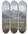 Triptych art skateboard deck of Jeanantoine Linck Vue Du Montblanc Prise Prs De Salanche by Jean-Antoine Linck (1766-1843)