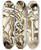 Triptych art skateboard deck of Carl Newman Two Women In Agarden One Seated Woman by Carl Newman (1858-1932)