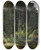 Triptych art skateboard deck of Antoinelouis Barye View Of Fontainebleau Forest by Antoine-Louis Barye (1796-1875)
