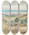 Triptych art skateboard deck of Nicholas Chevalier Winchendon On The Kaikorai River by Nicholas Chevalier (1828-1902)