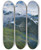 Triptych art skateboard deck of Adolf Gross Aufsteigender Nebel by Adolf Gross (1873-1937)