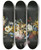 Triptych art skateboard deck of Gaspar Peeter Verbruggen The Elder A Swag Of Flowers by Gaspar Peeter Verbruggen The Elder (1635-1730)
