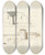 Triptych art skateboard deck of David Humbert De Superville Gewelf En Bebouwing by David Humbert De Superville (1770-1849)